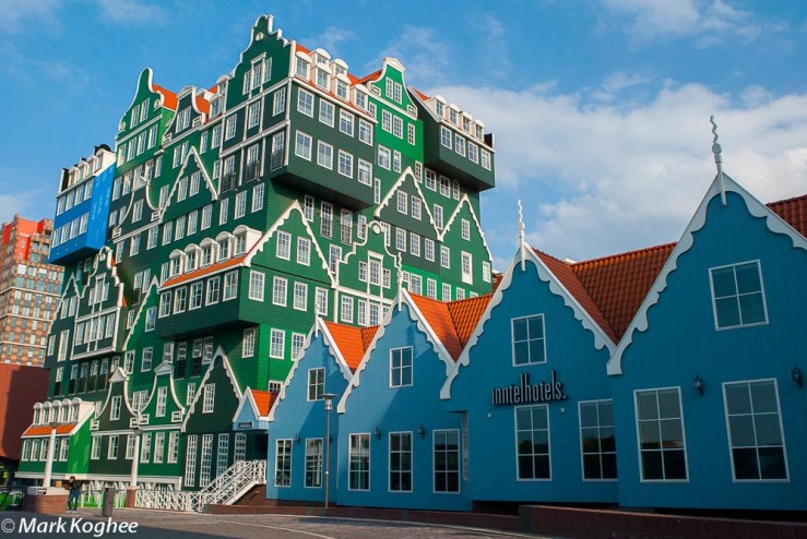 Hotel Inntel in Zaandam on May 7 in the sunshine.