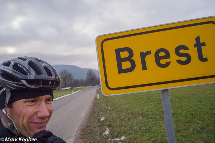 Me on a bicycle ride near Ljubljana, on one of the rare planes in the country.