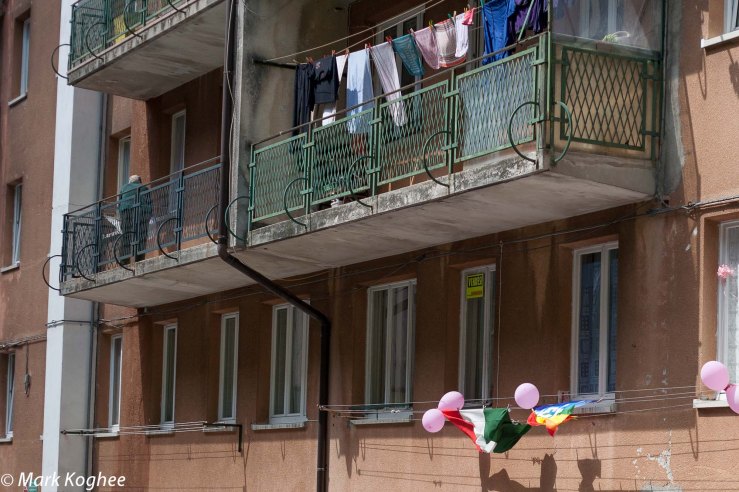 Stage 11 start hamlet Cave de Predil. Home of an old abandoned mine.